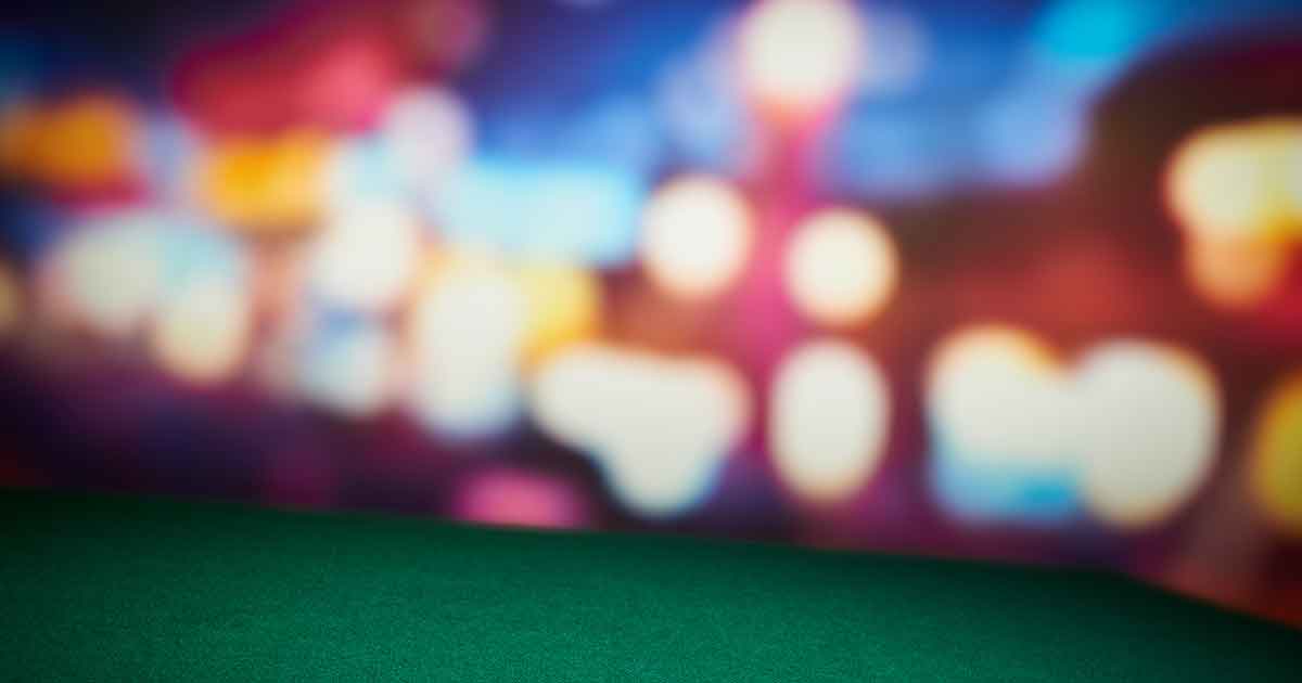 Classic green felt casino table surface for a casino party